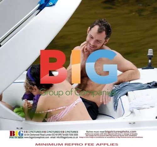 Jude Law and Sadie Frost with children in Brazil