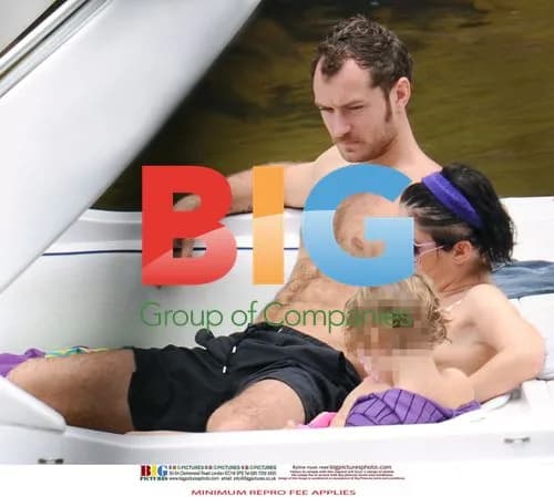 Jude Law and Sadie Frost with children in Brazil