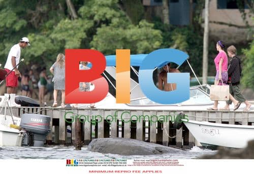 Jude Law and Sadie Frost with kids in Brazil