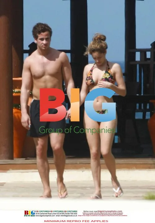 Kelly Brook and Danny Cipriani at the beach