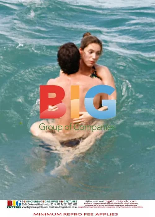 Kelly Brook and Danny Cipriani at Caribbean beach