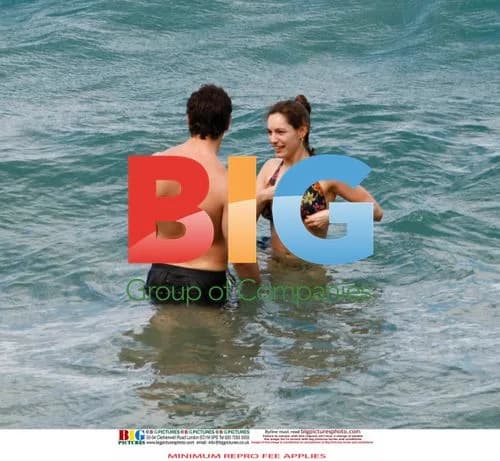 Kelly Brook and Danny Cipriani at Caribbean beach