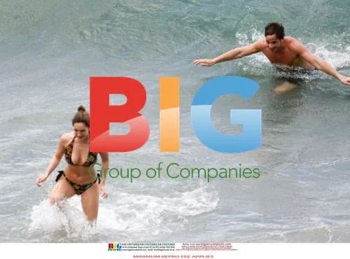 Kelly Brook and Danny Cipriani at Caribbean beach