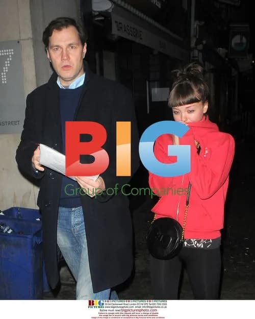 Dr Who star David Morrissey with co-star in Soho