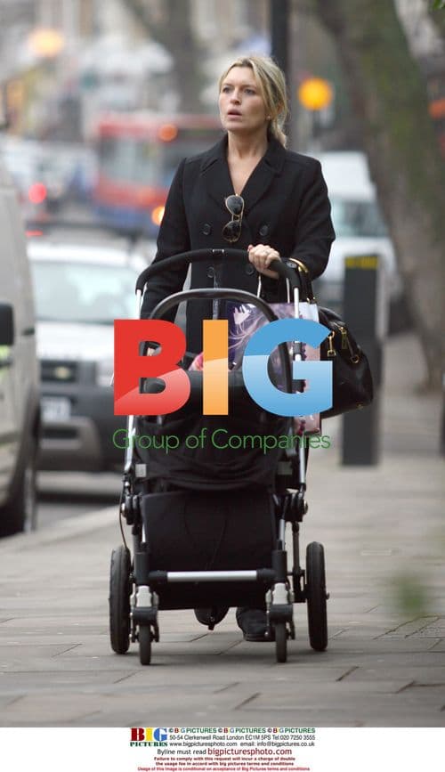 Tina Hobley out with kids, parking ticket in London