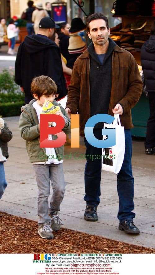 Nestor Carbonell shopping at the Grove