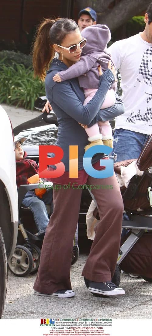 Jessica Alba and Family at Beverly Hills Park