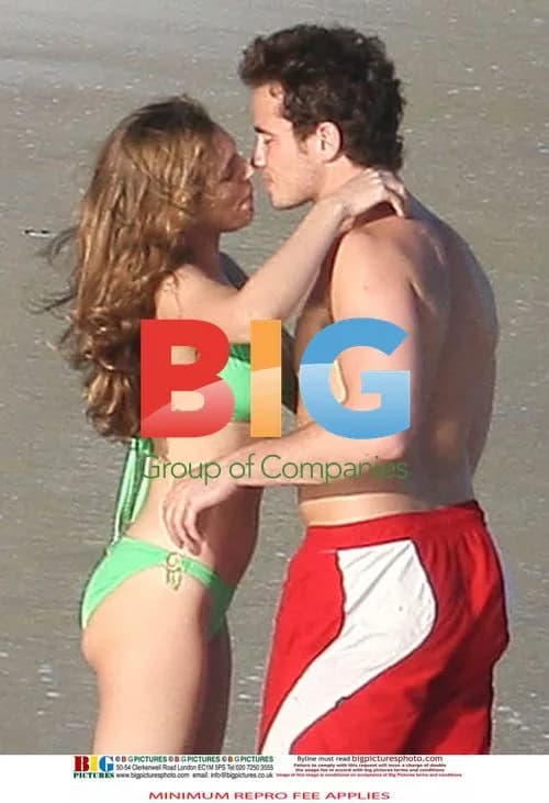Kelly Brook and Danny Cipriani at the beach