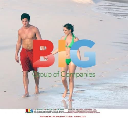 Kelly Brook and Danny Cipriani at Caribbean beach