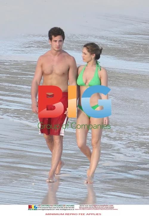 Kelly Brook and Danny Cipriani at Caribbean Beach
