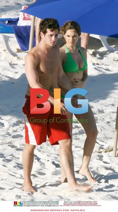 Kelly Brook and Danny Cipriani at Caribbean Beach