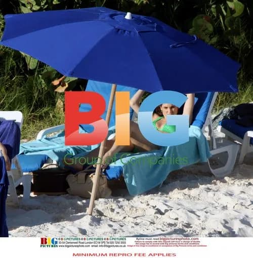 Kelly Brook and Danny Cipriani Enjoy Caribbean Beach