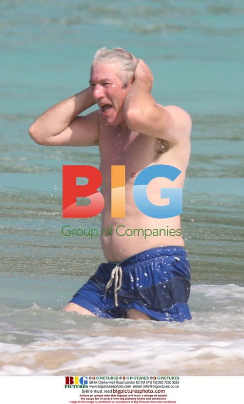 Richard Gere frolics in St Barth waves