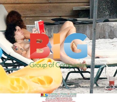 Amy Winehouse and Blake Wood on Caribbean Beach