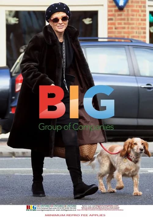 Anne Robinson out with dog