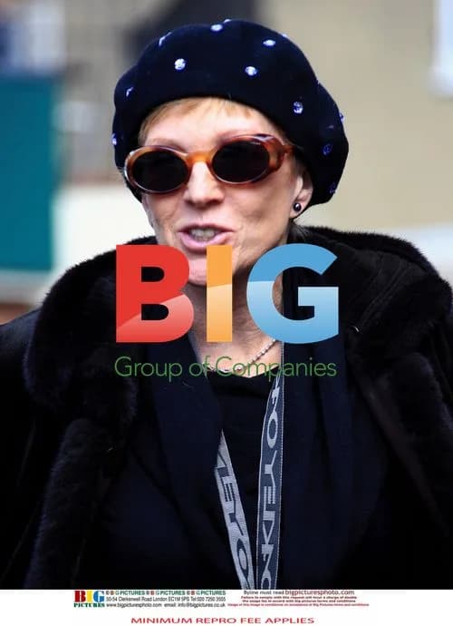 Anne Robinson out shopping with dog