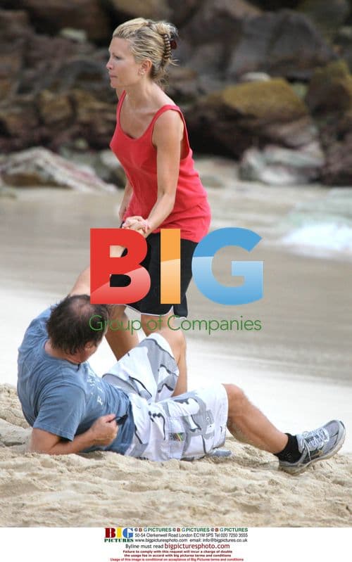 Caprice Bourret during a jogging session