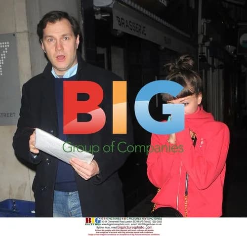 Dr Who star David Morrissey walks with co-star in Soho