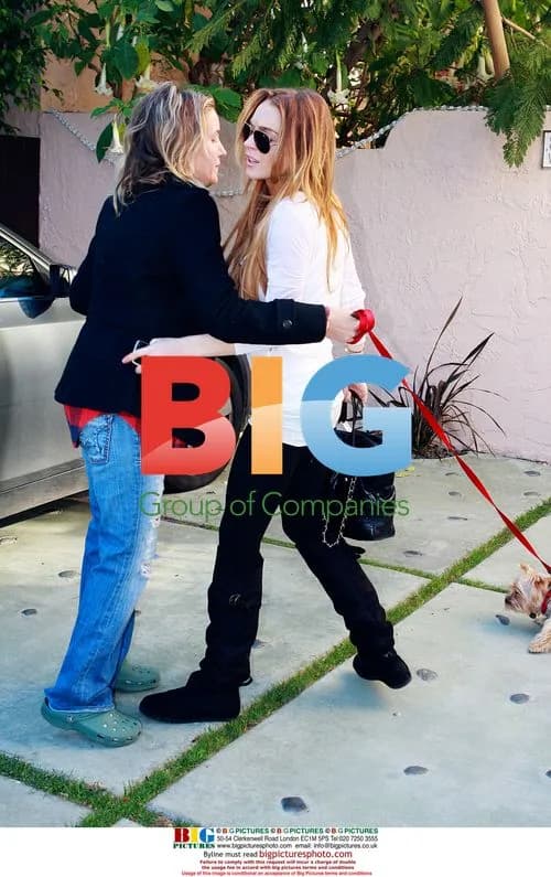 Lindsay Lohan Spotted Out with Friend and Dog