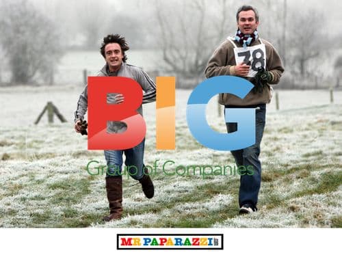 Richard Hammond runs in frosty field race