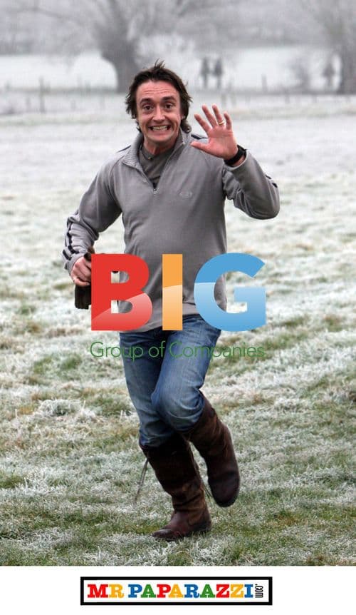 Richard Hammond runs in frosty field race