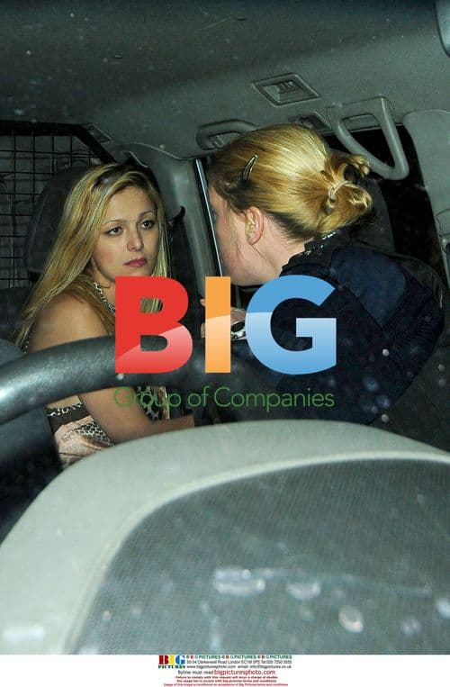 Sugababe Amelle Berrabah and friend Nicola Brown leave London club