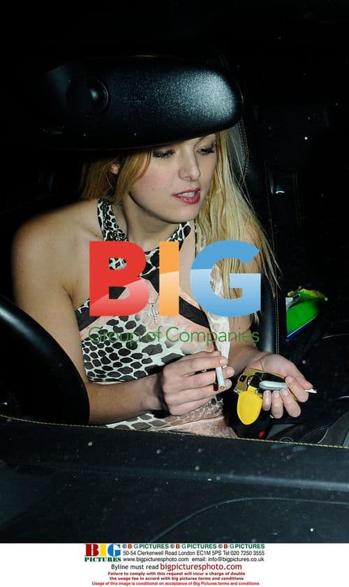 Sugababe Amelle Berrabah and friend Nicola Brown leave club