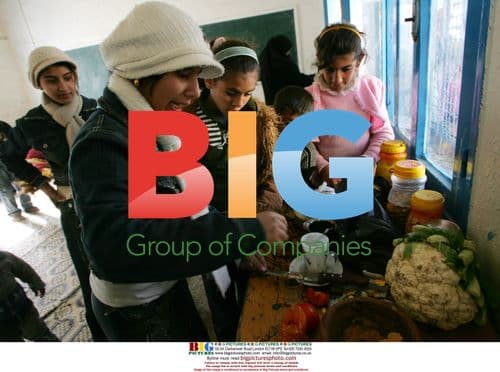 Palestinians take shelter after air strikes in Gaza