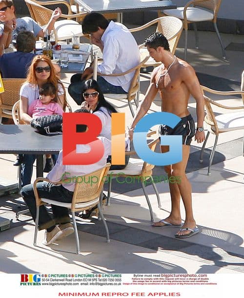 Ronaldo relaxing by the pool