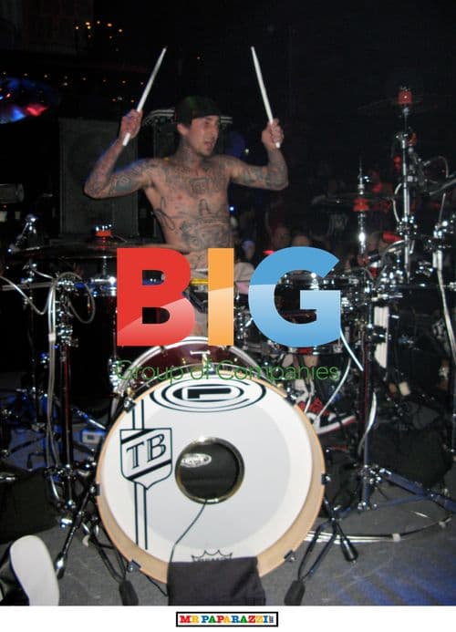 DJ AM and Travis Barker Perform at LAX Nightclub