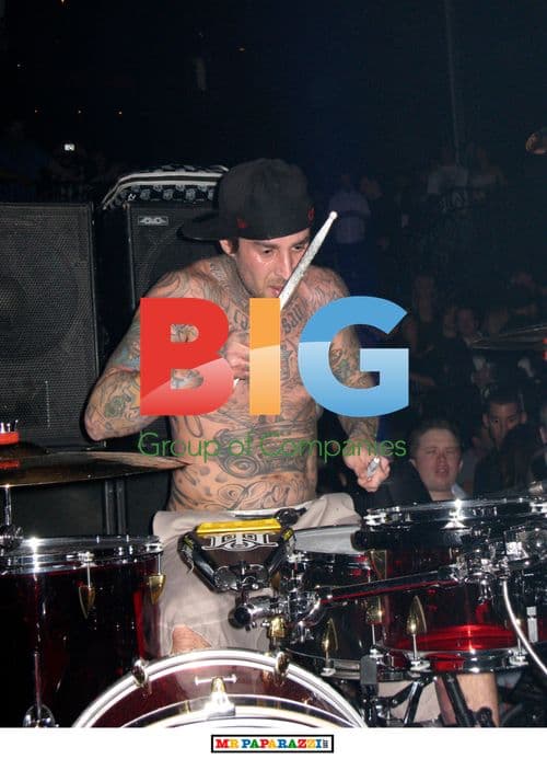 DJ AM and Drummer Travis Barker perform at LAX Nightclub