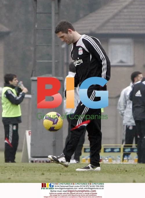 Footballer Robbie Keane trains with Liverpool FC
