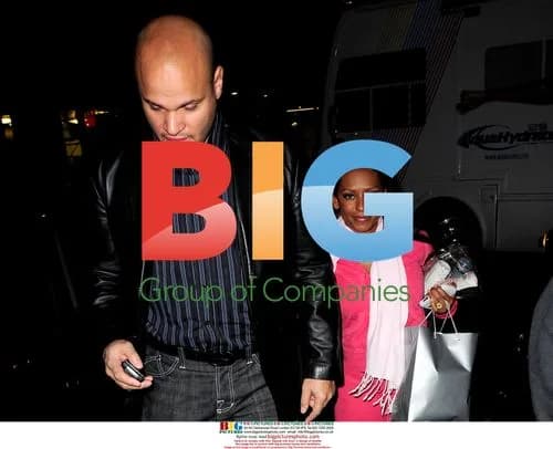 Melanie Brown and Stephen Belafonte at Mayfair Hotel