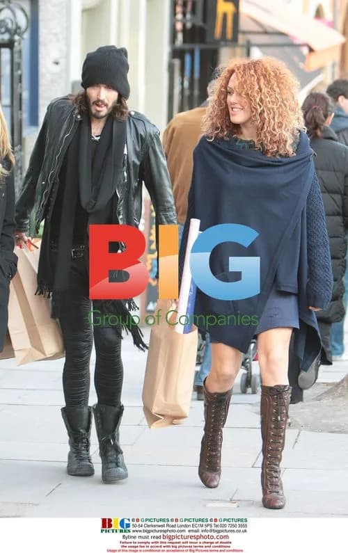 Russell Brand out shopping with girlfriend