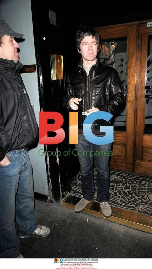 Noel Gallagher Smoking Outside with Sara Macdonald