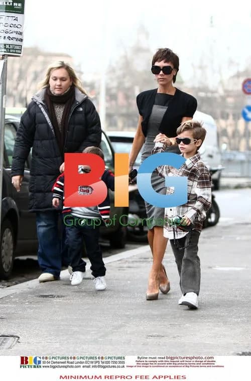 Victoria Beckham Visits Colosseum with Children