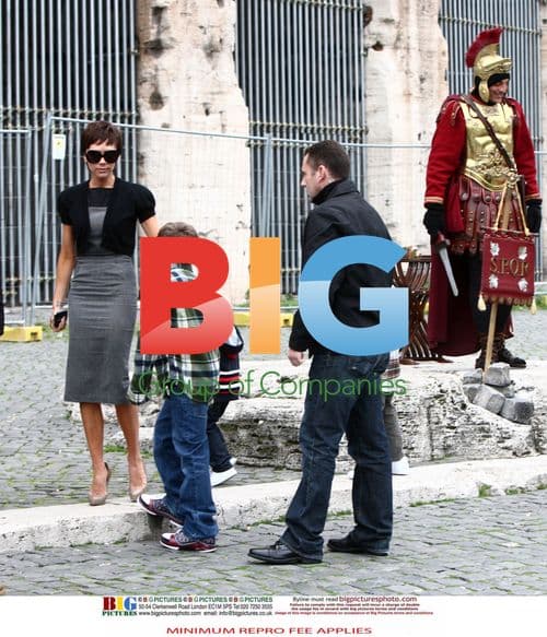 Victoria Beckham at Colosseum with Family