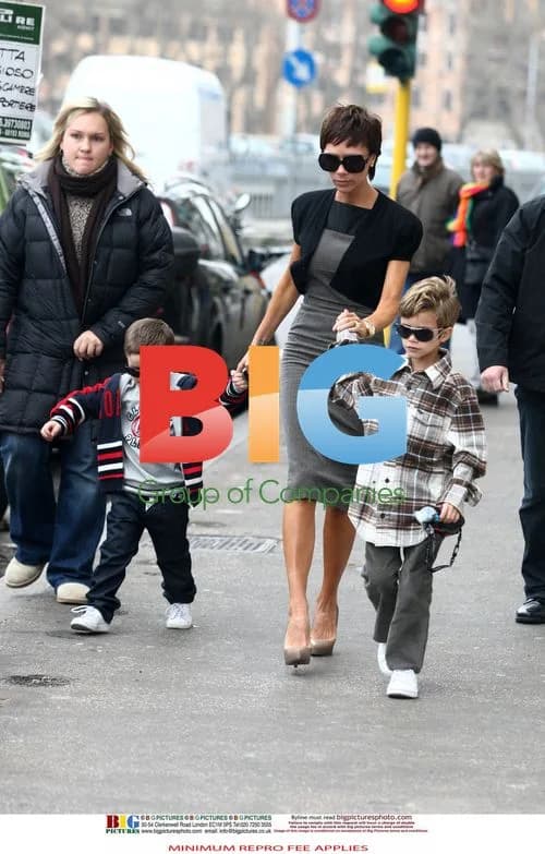 Victoria Beckham Visits Colosseum with Kids