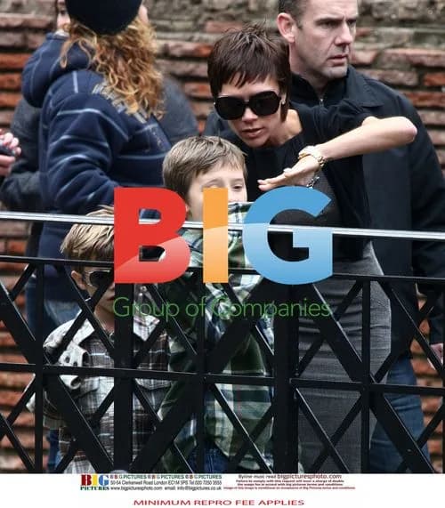Victoria Beckham visits Colosseum with kids