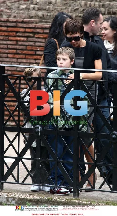 Victoria Beckham Visits Colosseum with Kids