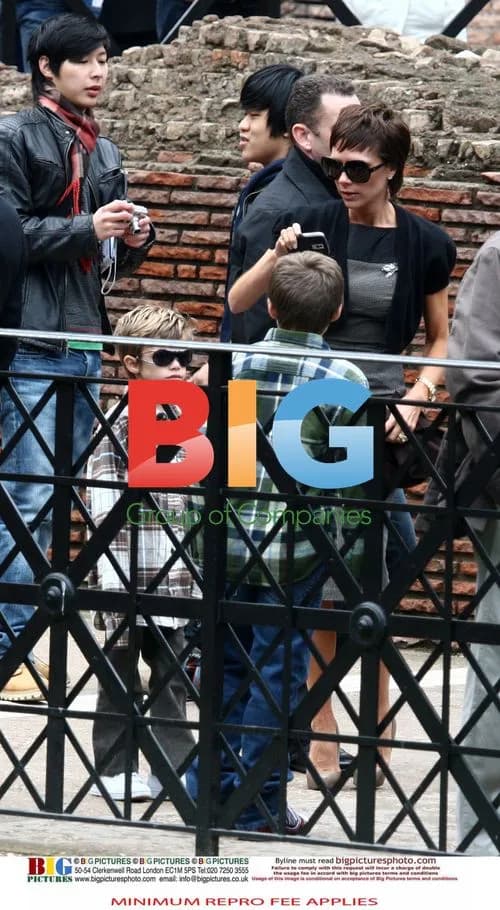 Victoria Beckham Visits Colosseum with Kids