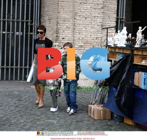 Victoria Beckham at Colosseum with Family