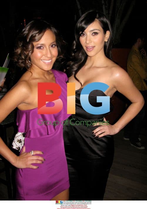 Kim Kardashian and Brandon Davis at LA Confidential Pre Golden Globe Party