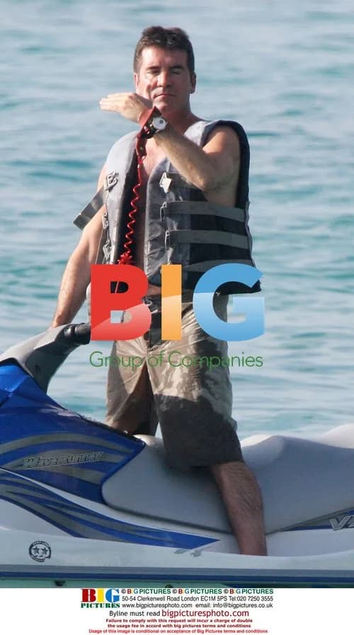 Simon Cowell Jet Skiing in Caribbean