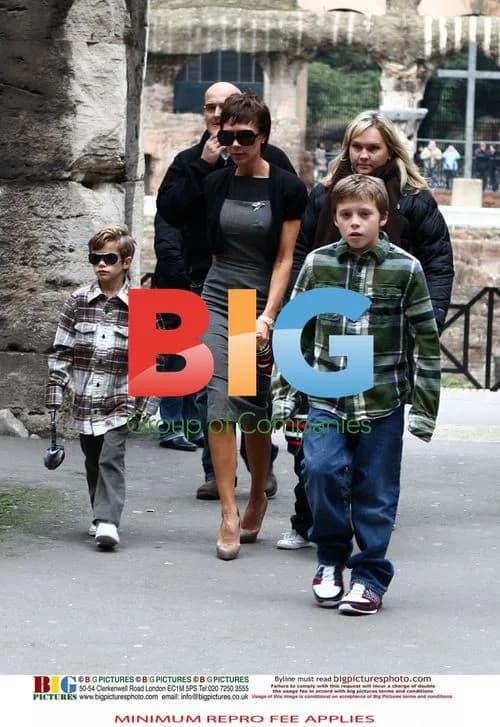 Victoria Beckham Visits Colosseum with Kids