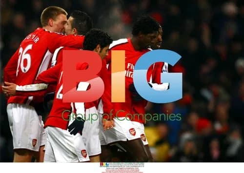 Arsenal celebrates Bendtner's late goal vs. Bolton