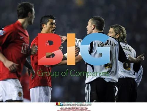 Ronaldo argues with Connolly during Derby vs Manchester United