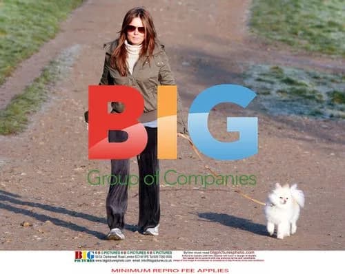 Geri Halliwell Spotted Walking Dog
