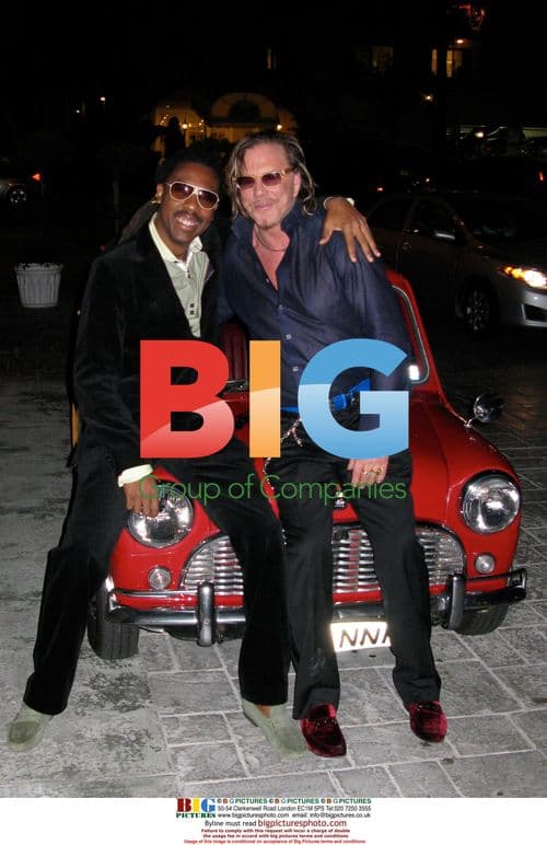 Jeffery Dread and Mickey Rouke at InStyle Golden Globe After Party