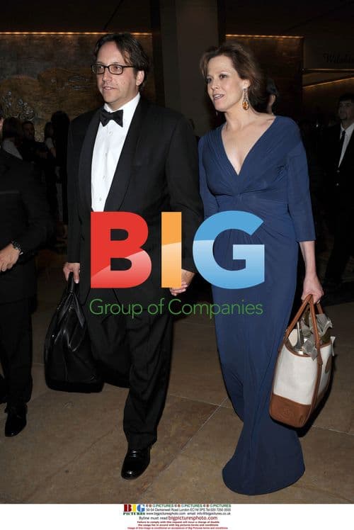 Sigourney Weaver and Jim Simpson at Golden Globes